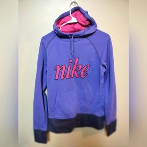 Nike women's hoodie therma-fit purple and pink